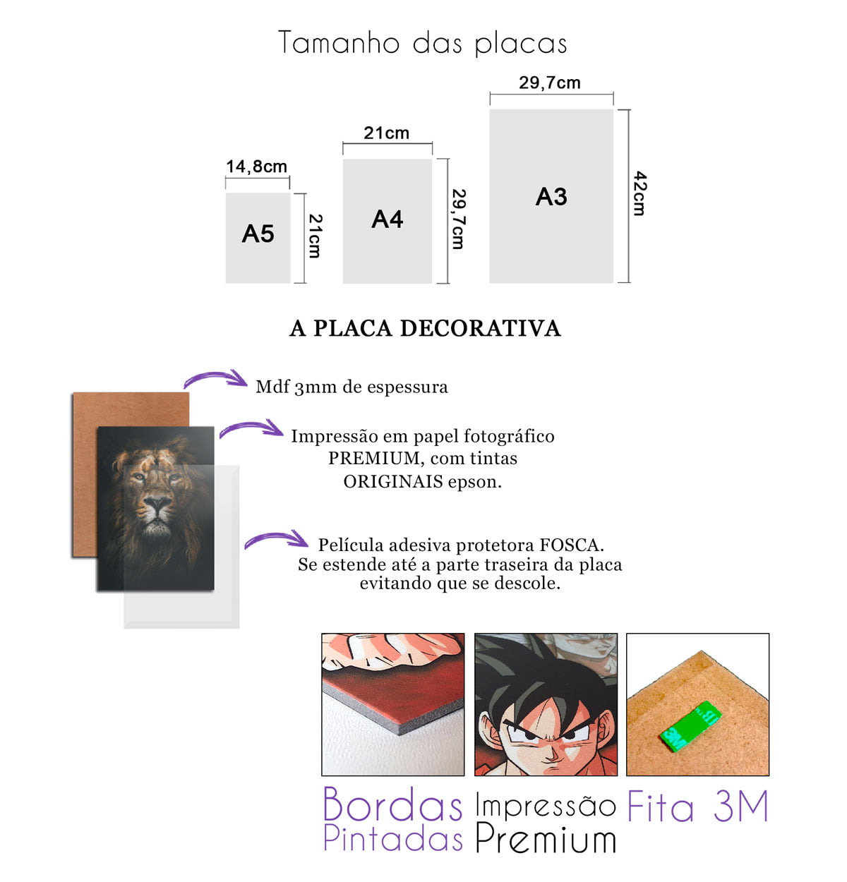 Coleção 5 placas decorativas Jujutsu Kaisen