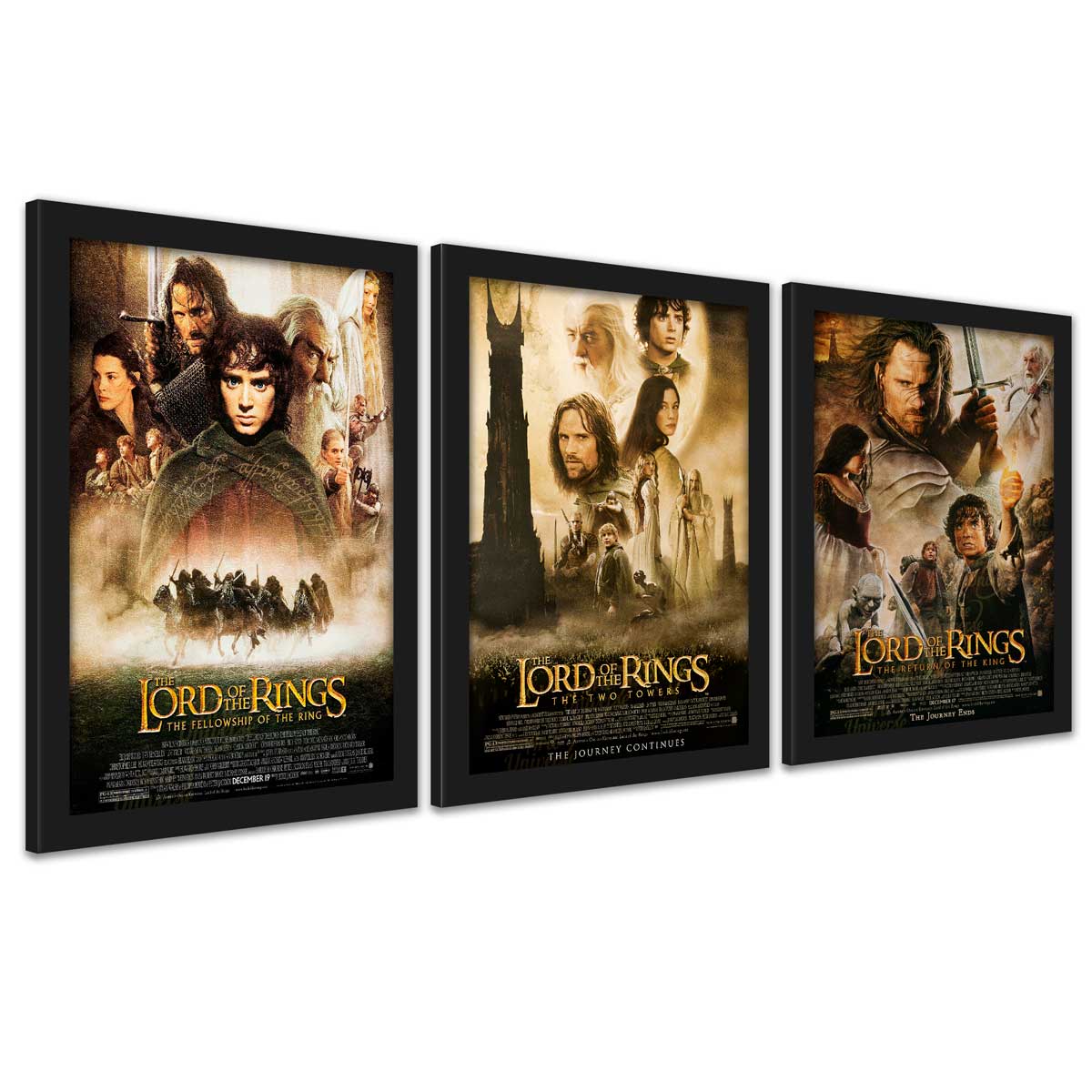 Trio Quadros decorativos Trilogia O senhor dos Anéis Posters