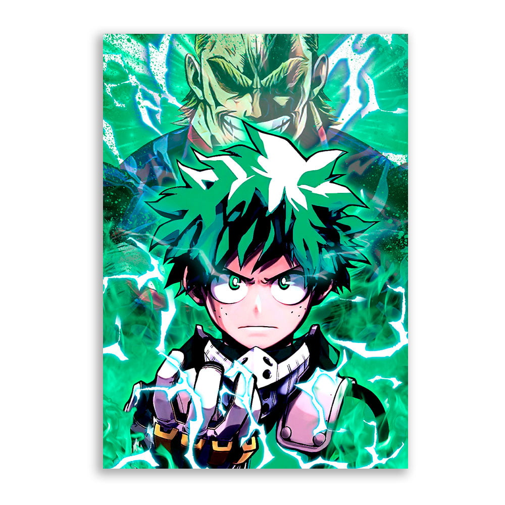 Quadro Metalizado Perfil Olhos My Hero Academia Personagens Placa Deco