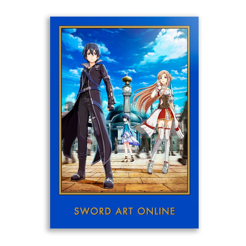 Quadro Emoldurado Poster Sword Art Online Personagem Anime