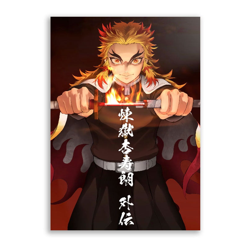 Quadro Mosaico 5 Peças Anime Demon Slayer Hashira Do Fogo Kyojuro Rengoku