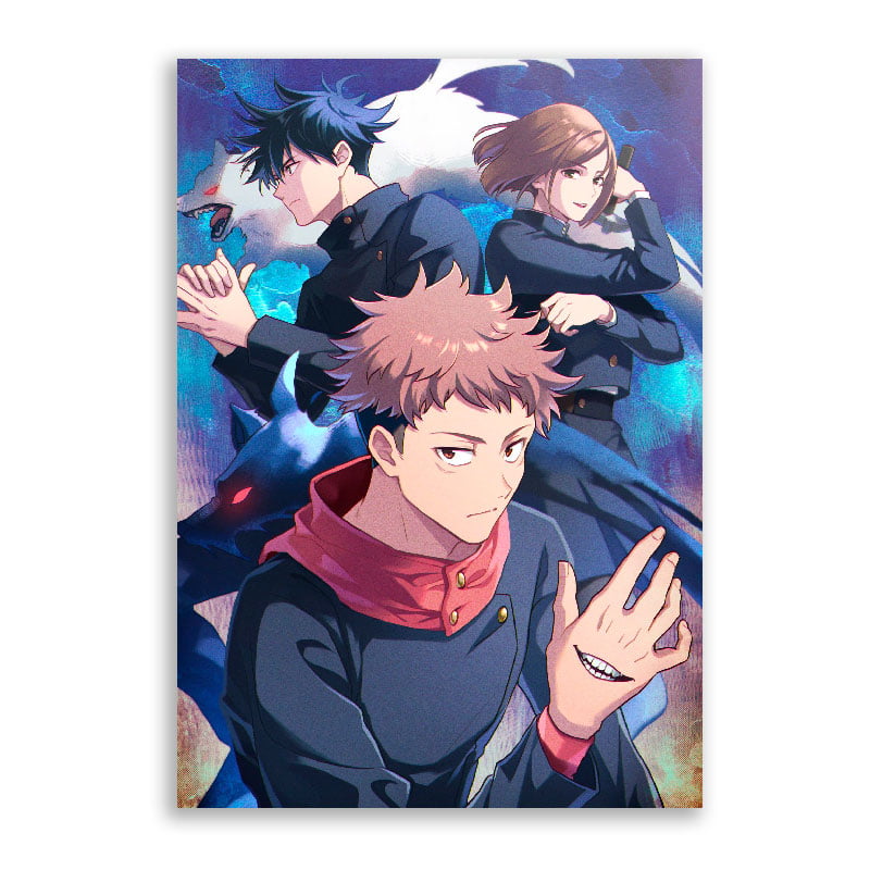 Quadro poster jujutsu kaisen personagens