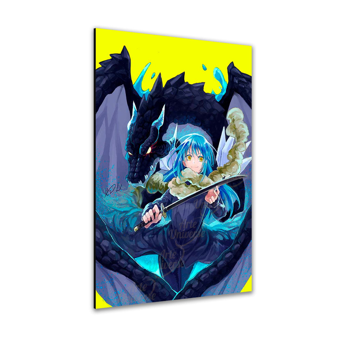 quadro decorativo Tensei Shitara Slime Rimuru e Veldora Tempest