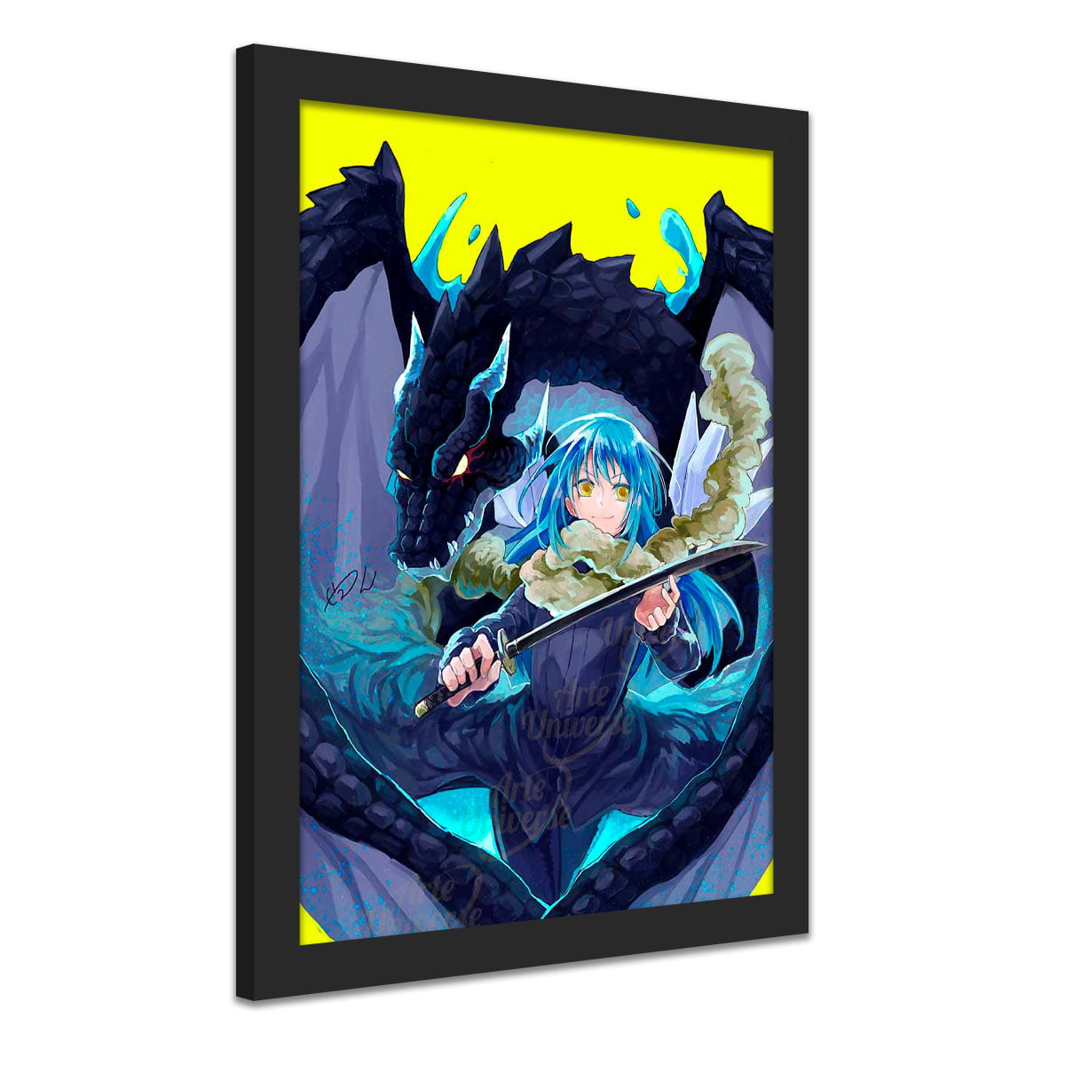 quadro decorativo Tensei Shitara Slime Rimuru e Veldora Tempest