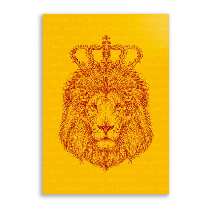 Quadro Leão de judá amarelo