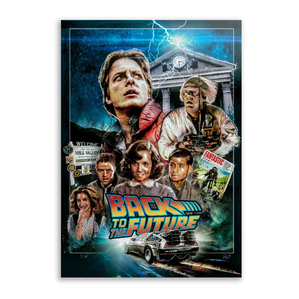 Quadro decorativo A4 De volta para o Futuro, filme