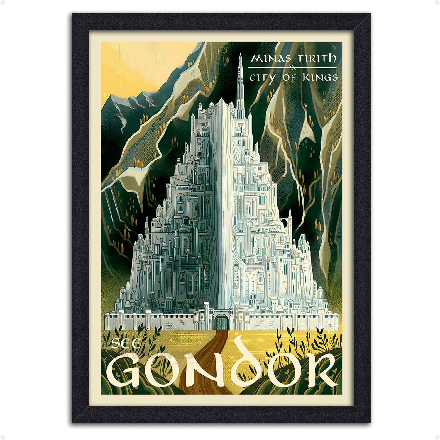 Quadro decorativo Locais O senhor dos Anéis Minas Tirith See Gondor