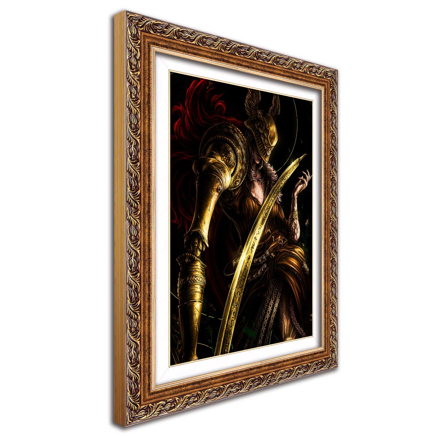 Quadro decorativo Malenia Elden Ring Moldura clássica