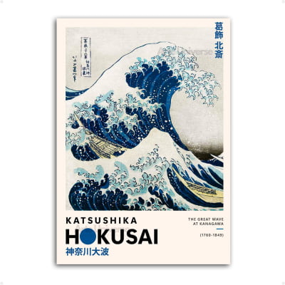 Quadro A grande Onda Hokusai Poster