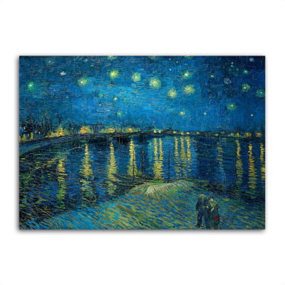 Quadro Noite Estrelada Sobre o Ródano Van Gogh
