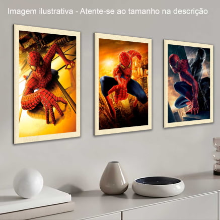 Trio quadros decorativos trilogia Spider man Sam Raime