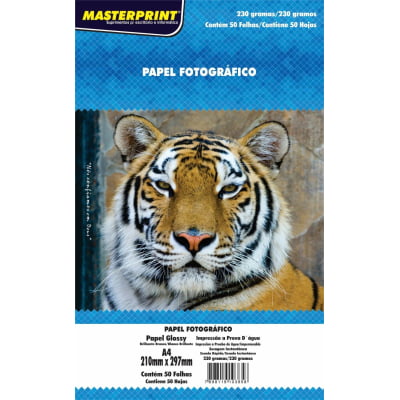 Pepel fotografico A4 230g masterprint 50 folhas