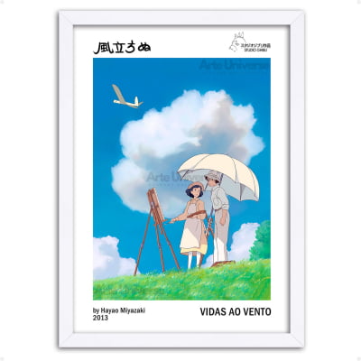 Quadro Vidas ao vento Studio Ghibli
