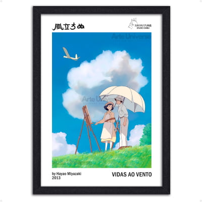 Quadro Vidas ao vento Studio Ghibli