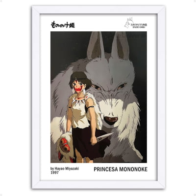 Quadro Princesa Mononoke Studio Ghibli 