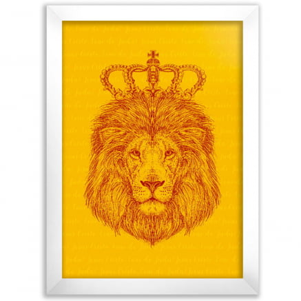 Quadro Leão de judá amarelo
