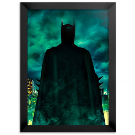 Quadro Batman Forever silhueta verde