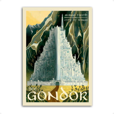 Quadro decorativo Locais O senhor dos Anéis Minas Tirith See Gondor