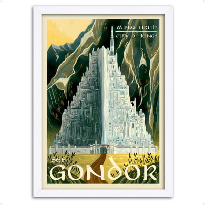 Quadro decorativo Locais O senhor dos Anéis Minas Tirith See Gondor