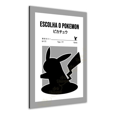 Quadro Pokémon personalizado, escolha o seu